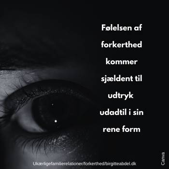Følelsen af forkerthed jeg er forkert omsorgssvigt dysfunktionel familie