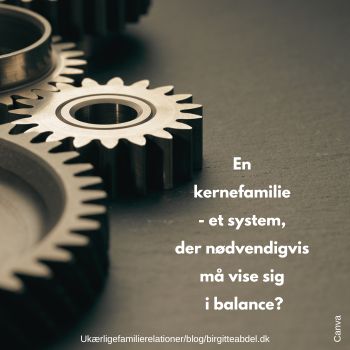 En familie uden følelser - et system, en virksomhed, der skal fungere